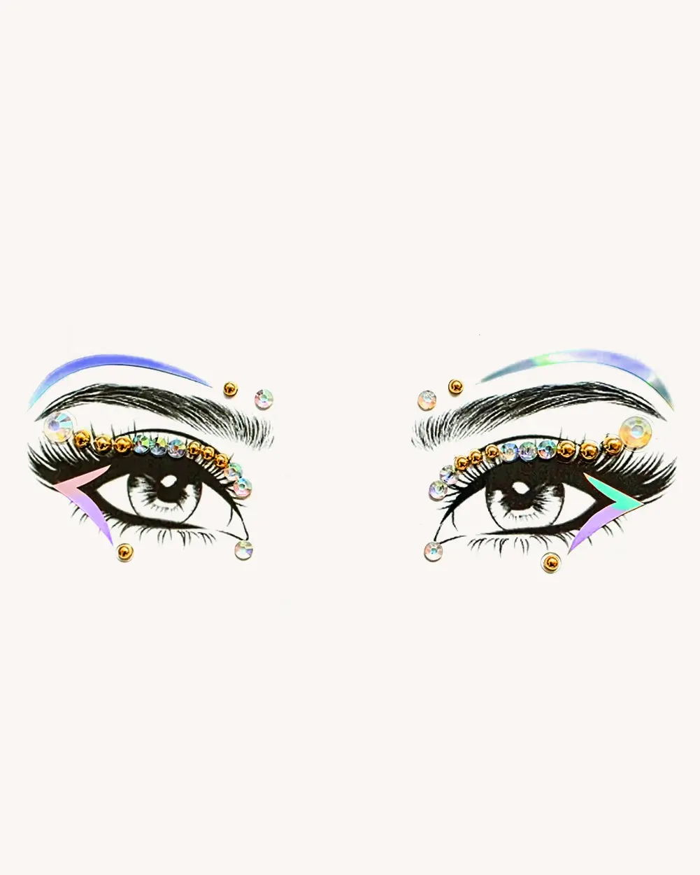 Bubbly Babe Holographic Gems Face Stickers Pack with Radiant Shine for DIY Scrapbooking & Stamping Bubbly Babe Holographic Gems Face Stickers Pack with Radiant Shine for DIY Scrapbooking & Stamping
