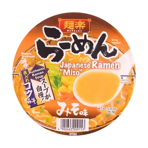 MENRAKU Japanese Ramen Miso Flavor Instant Noodles 90.9g