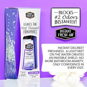 Signature Priventi Lavender Parfum - #2 Toilet Spray for Bowl & Air Freshener, 2.4 Oz. (70 ml), Alcohol-Free, Non-Flammable, Lavender Scent, Eco-Friendly, Biodegradable, Blocks Odors Instantly Fragrance Bottle Deodorizer Eliminator Scented Perfume Aroma