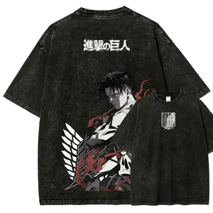 Attack On Titan Levi Unisex Fit Washed T-Shirt, Fashion Cotton, Full Colors, Full Sizes, For Men, For Women.
