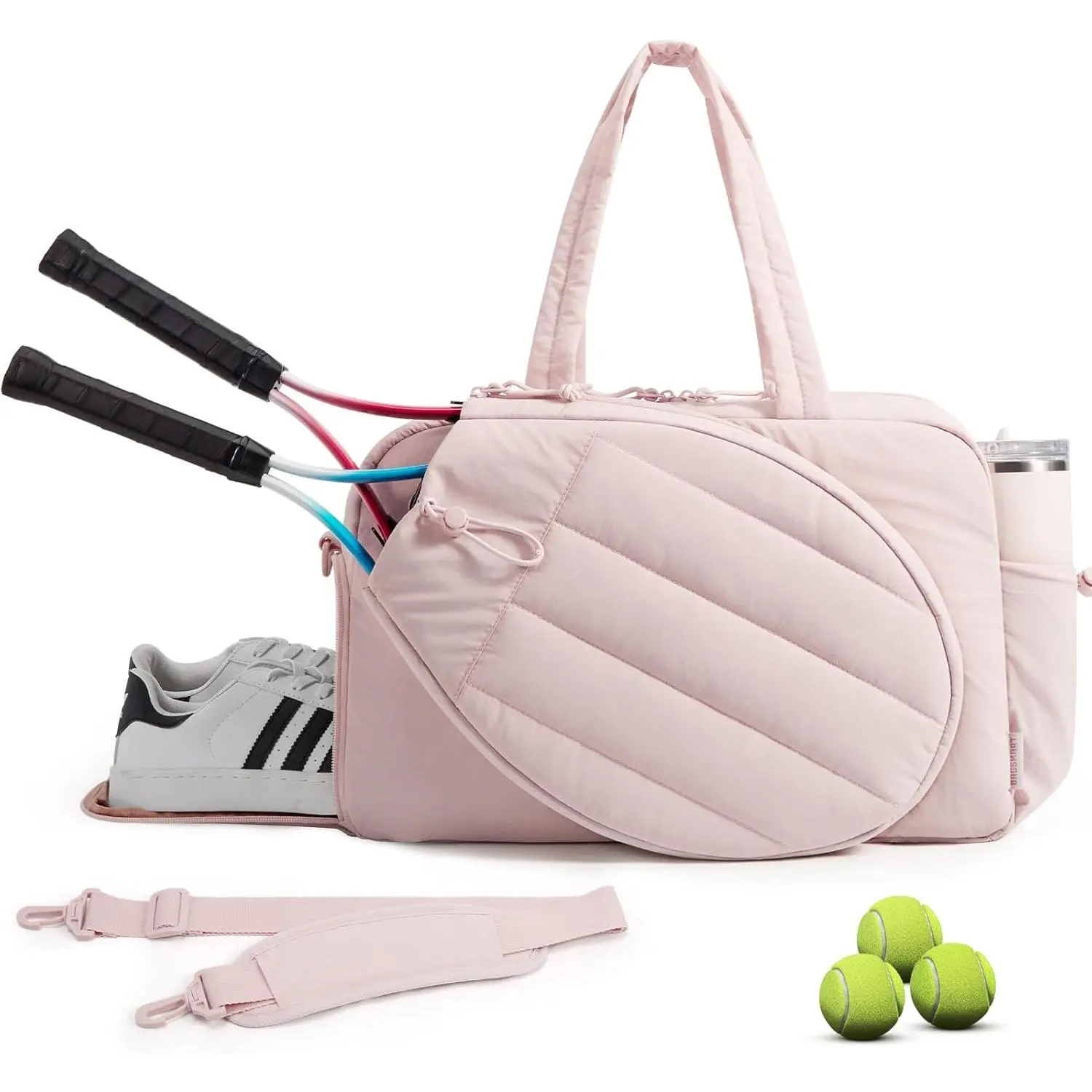 Women's Tennis Hybrid Bag - 35L Backpack & 35L Duffel Bag for Active Women, Holds 2 Rackets, 15.6" Laptop & Shoe Compartment, for Court, Everyday Use, Detachable Strap, Holds 2-3 Rackets
