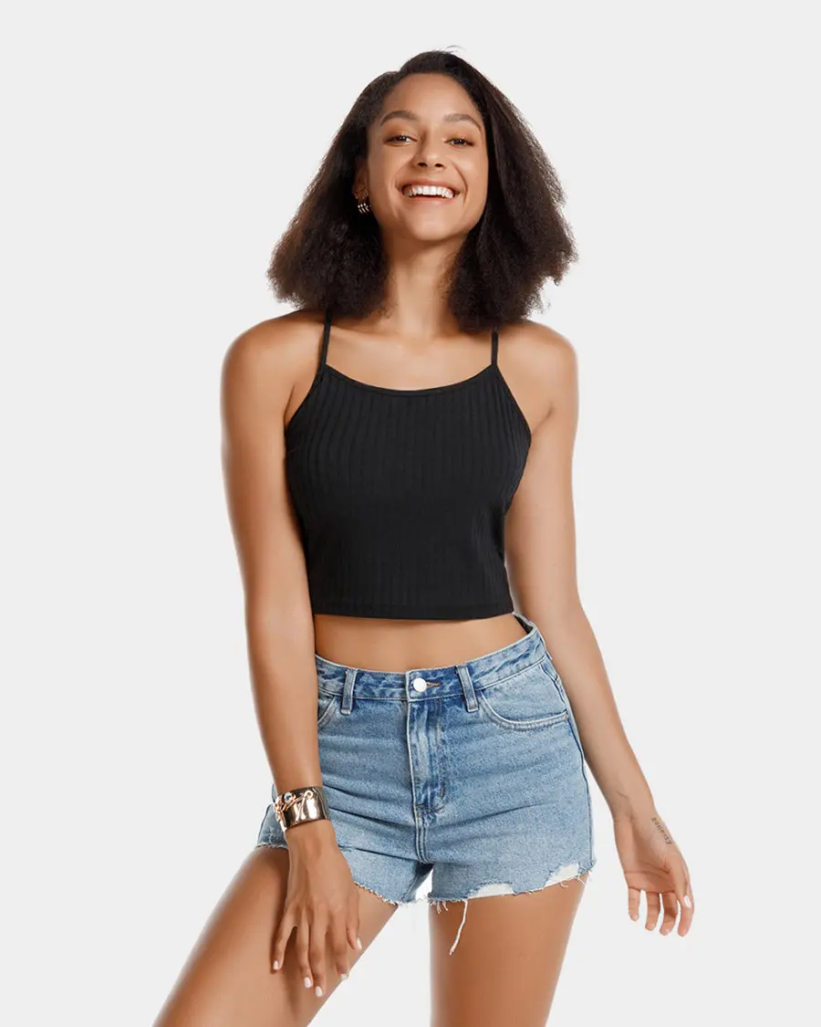 rib crop top - TikTok Shop