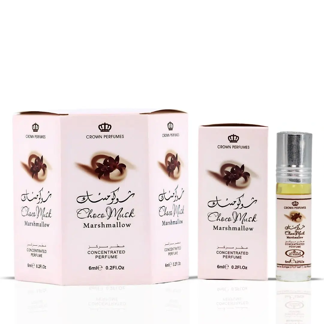 Choco Musk Marshmallow Perfume Oil - Al Rehab CPO, 6ML (0.2 OZ) Unisex Fragrance with Candy, Vanilla, Cacao, Cozy, Indulgent Notes