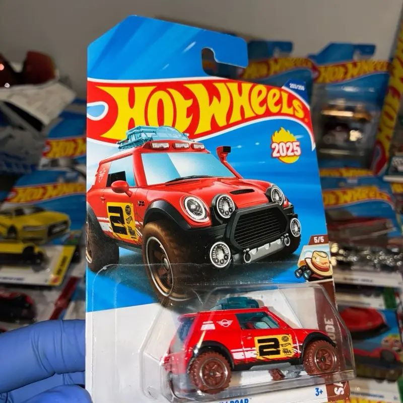 2025 Hot Wheels Lil' Roar Safari Mode Mini Cooper Red 1:64 Diecast Cars rare