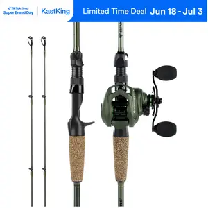 【Summer Wins】 KastKing Spartacus II Twin-Tip Fishing Rod and Reel Combo, Casting Combo, Fishing Poles and Reels Combo, KastFlex IM6 Graphite Blanks, 2-Piece Rods with Extra Tips SummerVibes