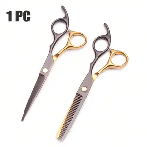 1PC Hair Scissors 6" Japan Stainless Hair Cutting Scissors Thinning Shears Hairdressing Scissors Haircut Shears Professional Hairdressing Scissors Hairdresser Thinning Shears Hair Cutting Tools For Barber & Pet Grooming Scissors