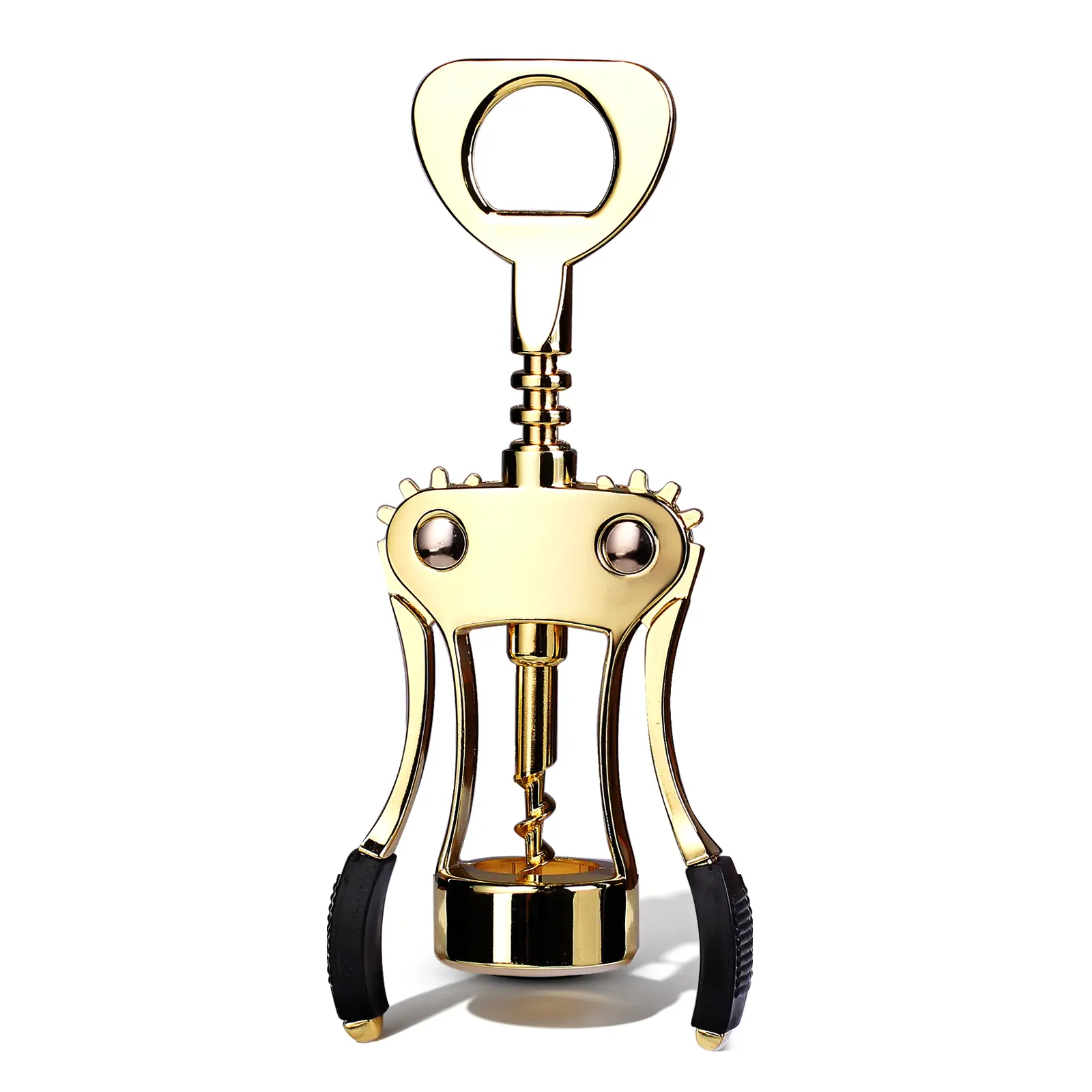 Premium Zinc Alloy Wing Corkscrew Wine Opener - Sturdy Steel Home Bar Utensils, Ergonomic Non-Slip Wing Handle, Multifunctional Bottle Opener, Single Unit Upgrade