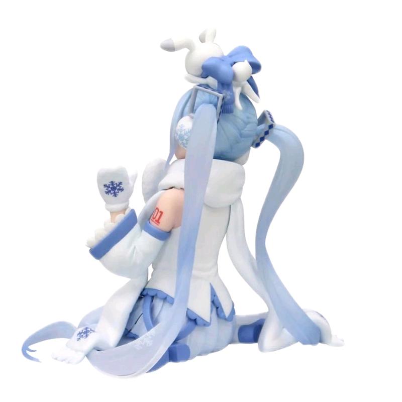 SNOW M1KU /SKYT0WN Miku Fan Figure with Blue Outfit and White Scarf for Home Decoration