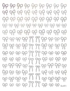Silver Bow Stickers
