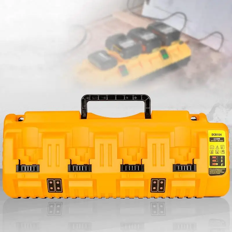 Electric Tool Charger, Fast Simultaneous Charging Tool Box for Dewalt Battery, Compatible with Multiple Battery Models, Including DCB124 DCB126 DCB200