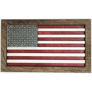Wall Art - American Flag 3D Wood Art
