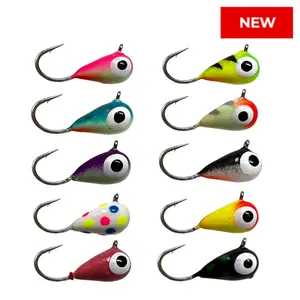 Reaction Tackle Tungsten Ice Fishing Jigs - 97% Tungsten, 50% Smaller Than Lead, Ideal for Panfish, Crappie, Walleye, Perch, Trout, and Bluegills