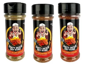 3 pack Back Alley , French Quarter , Chicken Licker Garlic Pepper Seasoning for Fajita BBQ & Poultry Dishes US Origin