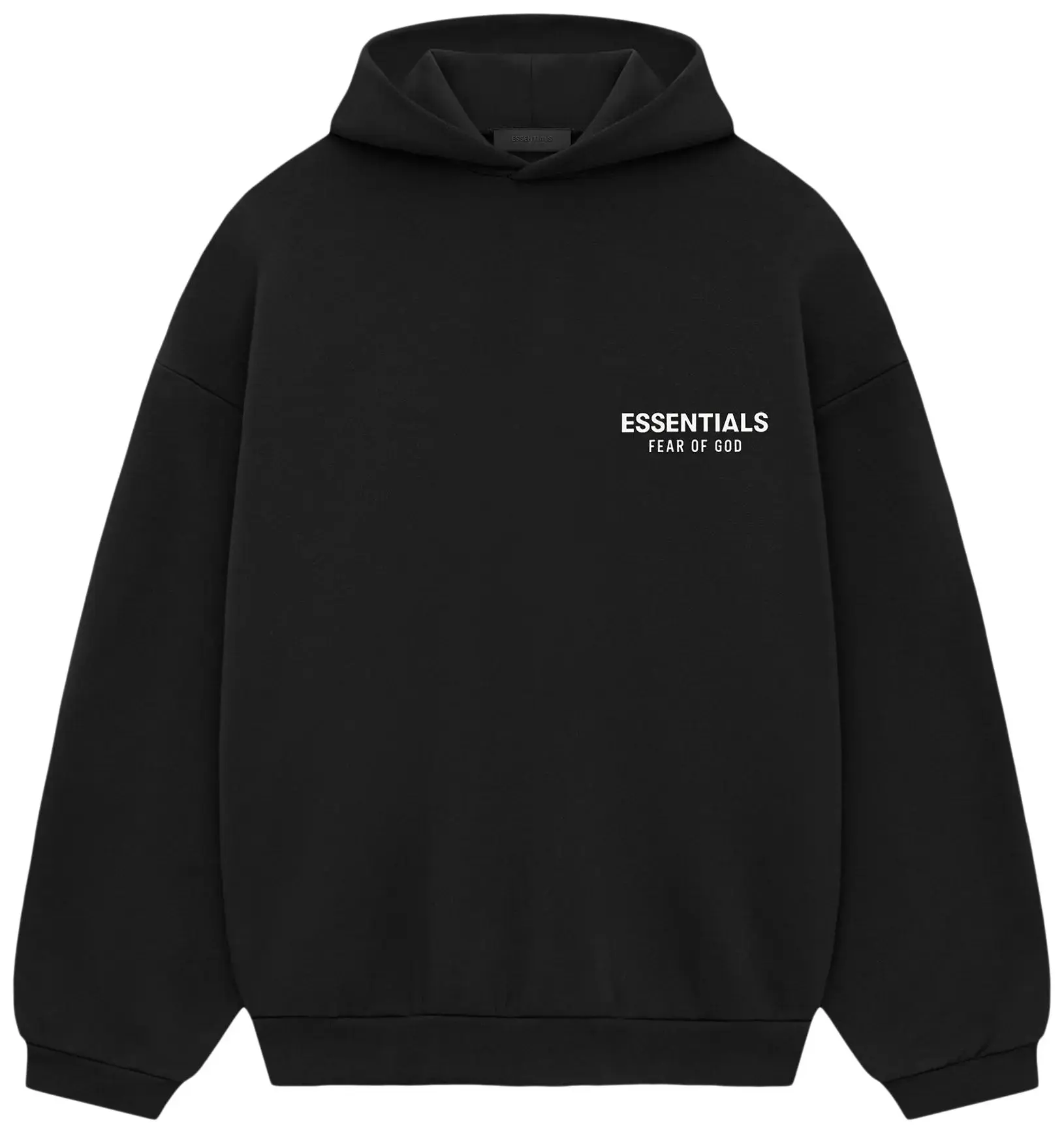 Fear of God Essentials Fleece Hoodie FW24 Black Fear of God Essentials Fleece Hoodie FW24 Black
