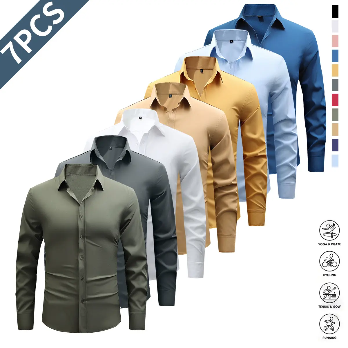 Green + Gray + White + Khaki + Yellow + Blue + Lak