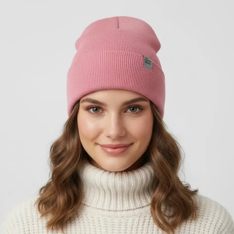 Alba Pastel Pink Beanie