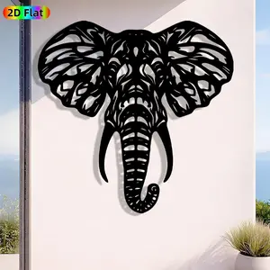 1pc Avant - Garde Elephant Metal Wall Art, Avant - Garde Elephant Statue Mural, Iron Craft, Perfect for Living Room, Garden, Zoo Corner Decor, Intricate Craftsmanship, Artistic Metalwork, Christmas Decor, Ideal Gift for Nature Lovers