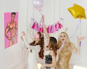 Bachelorette Party Game - Pin The "Tail" On The Hunk