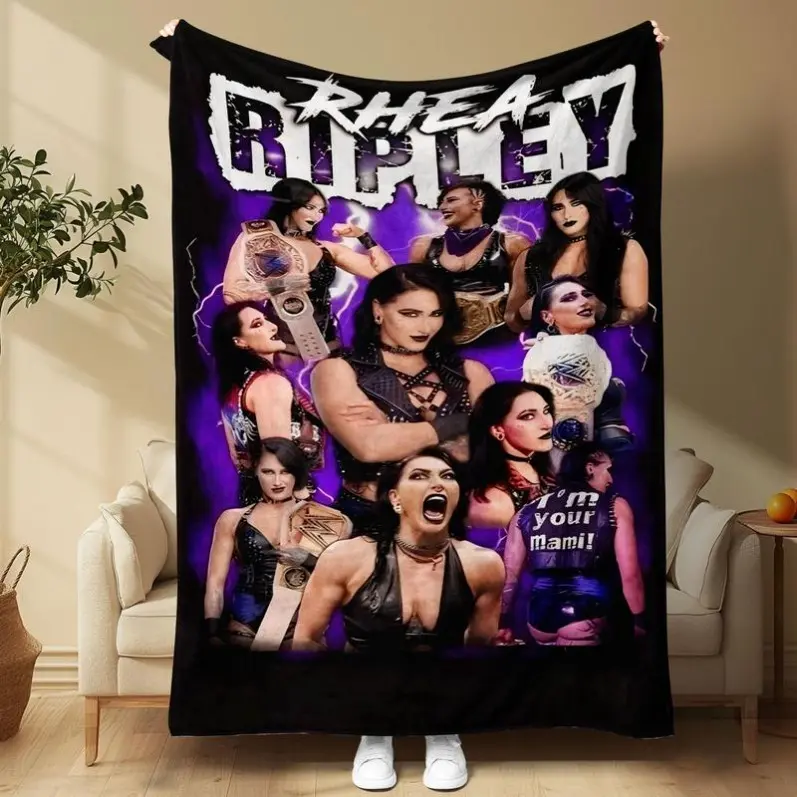 WWE Wrestling Themed Blanket, Soft Warm Throw Blanket, Air-conditioned Room Blanket, Warm Nap Blanket For Home Office Travel Camping,Gift For Men & Women & Kids