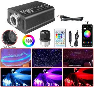 1000pcs Fiber Optic Star Light Kit 2m Twinkle Star Ceiling Lights for Car Headliner Home Roof Automotive Interior Starry Sky Decor Romantic Ambient Lighting DIY Easy Install Starlight Headliner Kit for Car Truck SUV Bedroom Ceiling