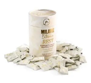 MILAVIE Botanica REST Gummies – Honey & Vanilla Flavor, 60 Count, Calm & Relax Support, Nighttime Routine, Individually Wrapped Gummies