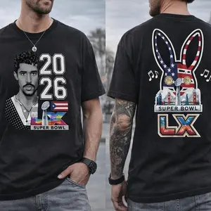 BBunnie 2-sides 2026 Shirt, SuperrBowl Sweatshirt, Puerto Rican Football T-Shirt, Bad Bunnie Merch, Bad Bunnie Concert Outfit, Music Festival