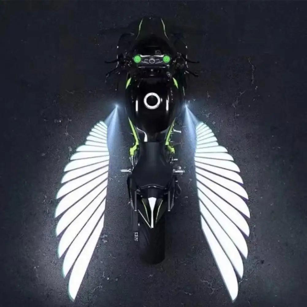 2pcs Angel Wings Welcome Light For Motorcycle LED Underbody Light Projector Decorative Atmosphere Light Accessories