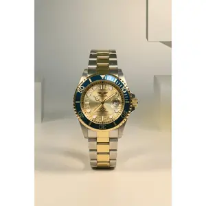 Invicta Mens Pro Diver 30022 Two Tone Champagne Dial 43mm Quartz New