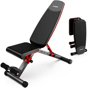 HARISON Heavy Duty Adjustable Weight Bench with Leg Extension & Preacher Pad, Full Body Strength Training Equipment for Home Gym Press Chest Machine Gym Reaper Max Bench Adjustable Foldable Weight Bench Home Gym Kit