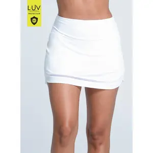 EveryPlay Revive Skirt-14" Summer Ergonomic Pleated Skirt with A-Line Shape & Curve Hemline for Fashion Flair