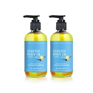 Caramel Vanilla Scented Body Oil, 2 Counts Natural Moisturizing Body Massage Essential Oil, Hydrating Body Care Products for Women, Body Oil Moisture