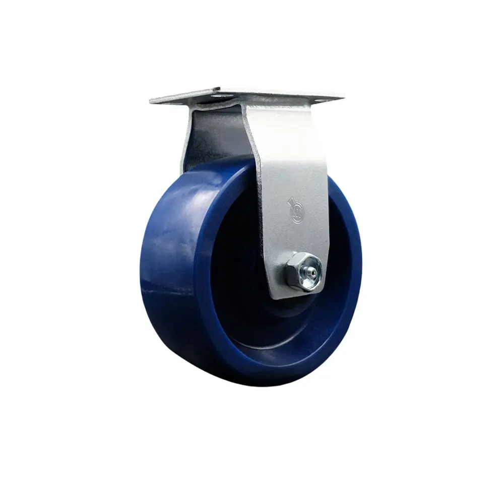 Service Caster SCC-20R520-SPUB Series #20 Industrial Rigid Top Mount Caster, 5 in x 2 in Solid Polyurethane Wheel, Ball Bearings, 450 lbs Capacity, Blue, Maintenance Free for Dollies, Warehouse Carts (Tools & Hardware, Furniture Hardware)