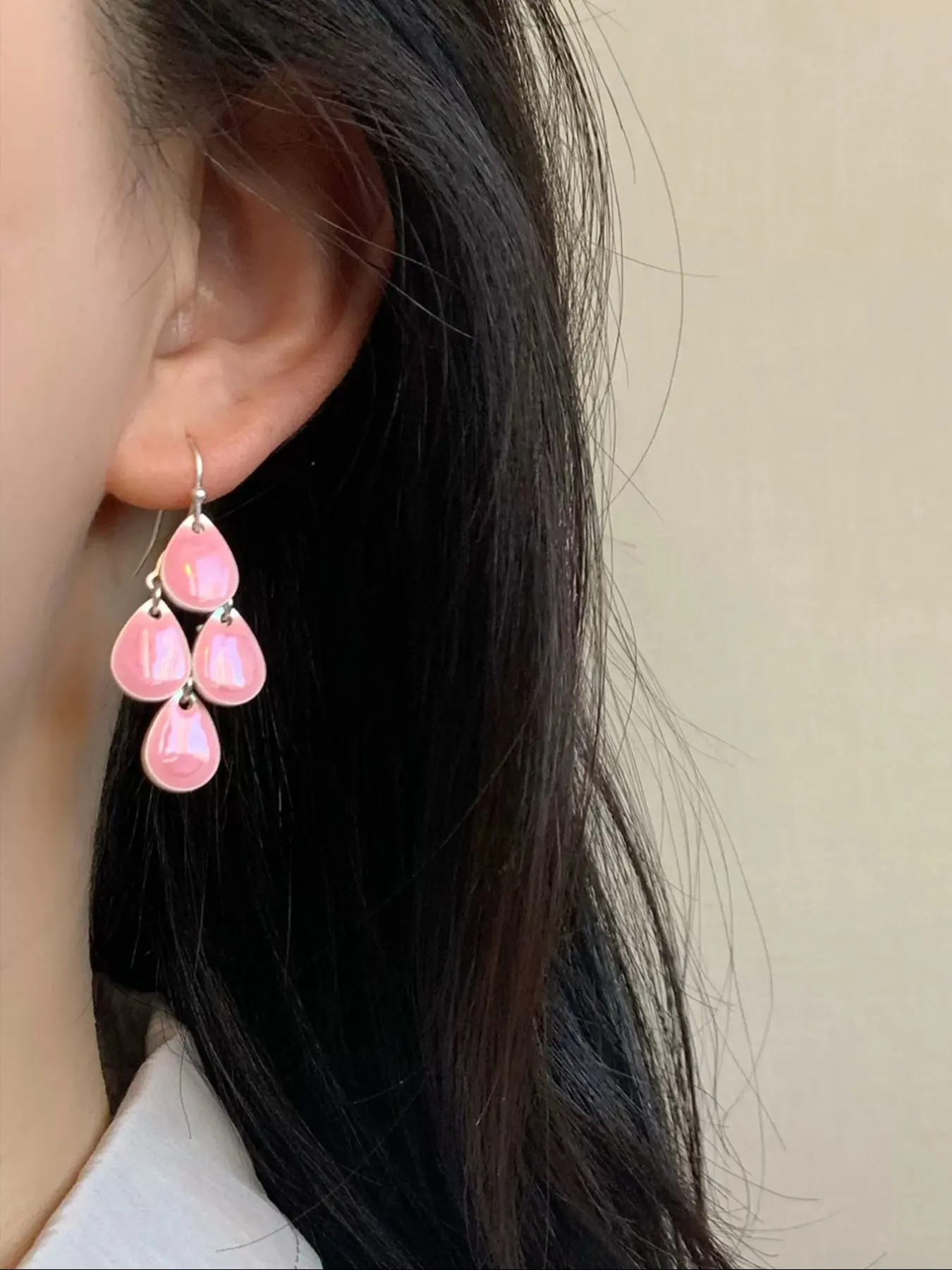 Elegant Water Drop Dangle Earrings for Women, Fashionable Copper Ear Studs Suitable for Vacation Dates Parties, Sweet Style Jewelry Gift