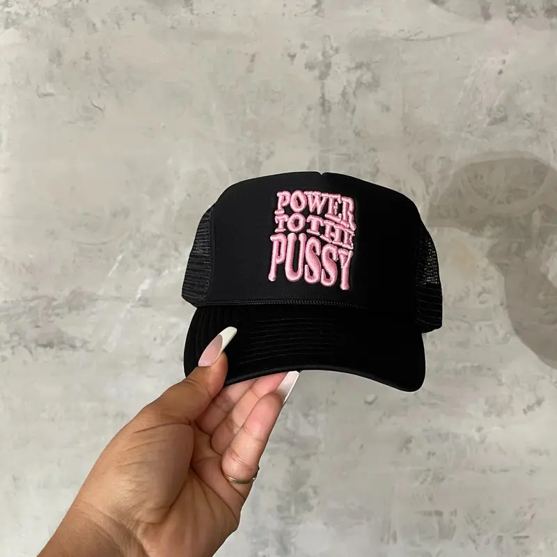 Power to the P Hat - Unisex Trucker Hat for Women Empowerment