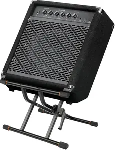 Amp Guitar Stand, Middle Profile Guitar Combo Speaker Stand, Dual X-Shape Folding Amplifier Stand, Fully Collapsible, Black, SAT-02P