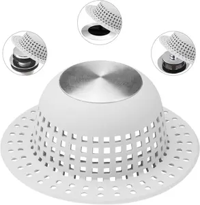 Shower Drain Hair Catcher Bathtub Drain Cover Shower Protector for Pop-Up & Regular Drains
