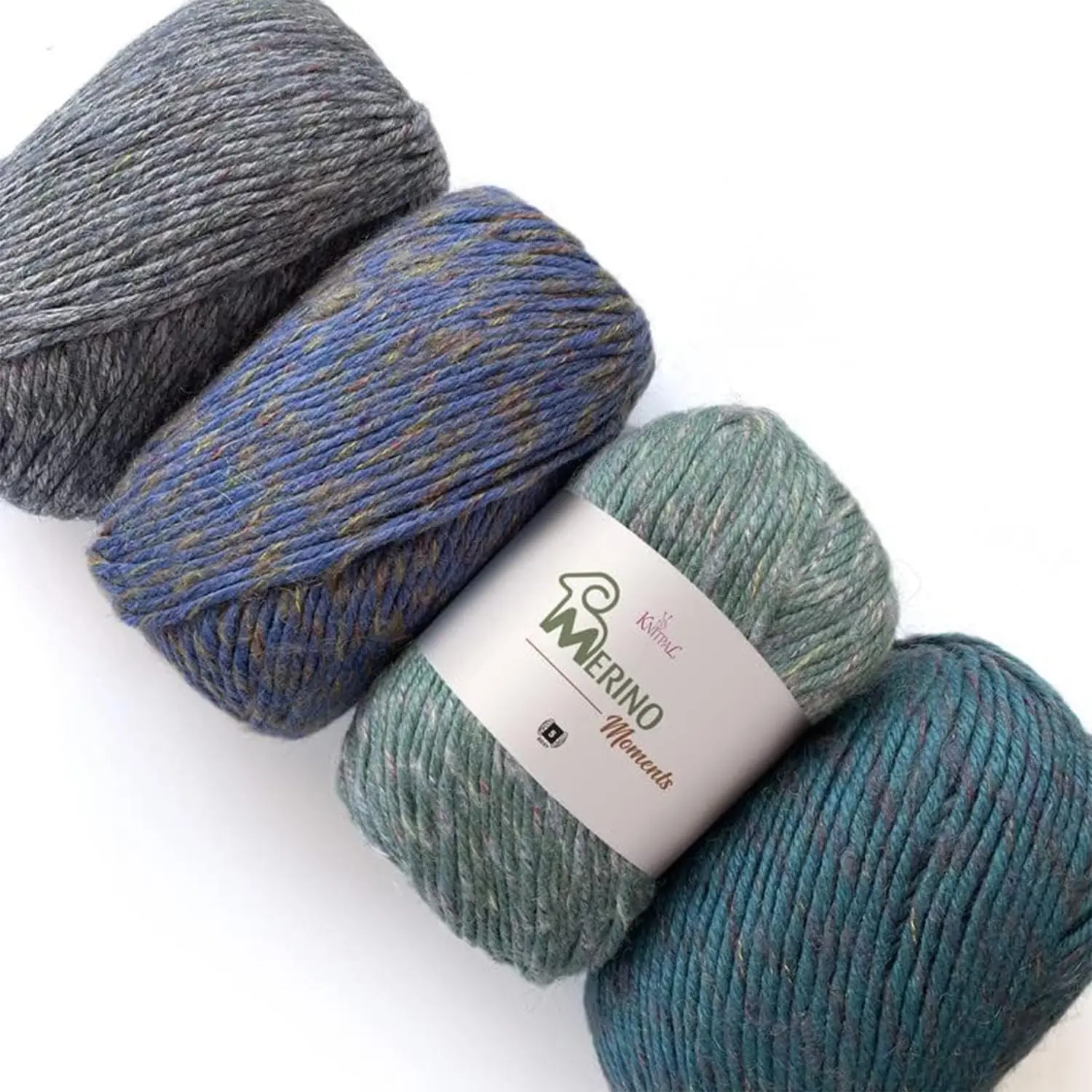 Chunky Merino Wool Yarn, 4 Skeins, 456 yds/400g - KnitPal Merino Moments Variegated Yarn for Knitting and Crocheting, Versatile, Baby Soft, Fast Projects, Unique Colors, Generous Yardage