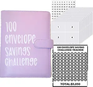 100 Envelope Challenge Binder for Budgeting Planner & Saving Money