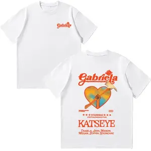 Katseye Gabriela Tees KATSEYE Summer Cotton T Shirts Women Short Sleeve Y2K Top Fashion O-neck High Street Tshirt Unisex Clothes
