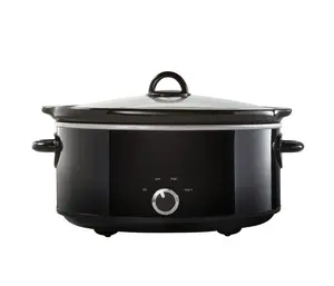 Programmable Slow Cooker 7 Quart with Black Exterior, Digital Control Panel, and Easy Cooking Features