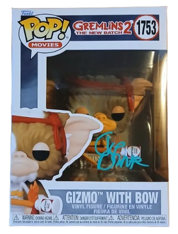 Funko Pop Gizmo with Bow Signed Joe Dante #1753