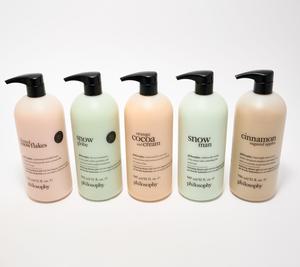 philosophy supersize bubble through the snow 5pc shower gel set