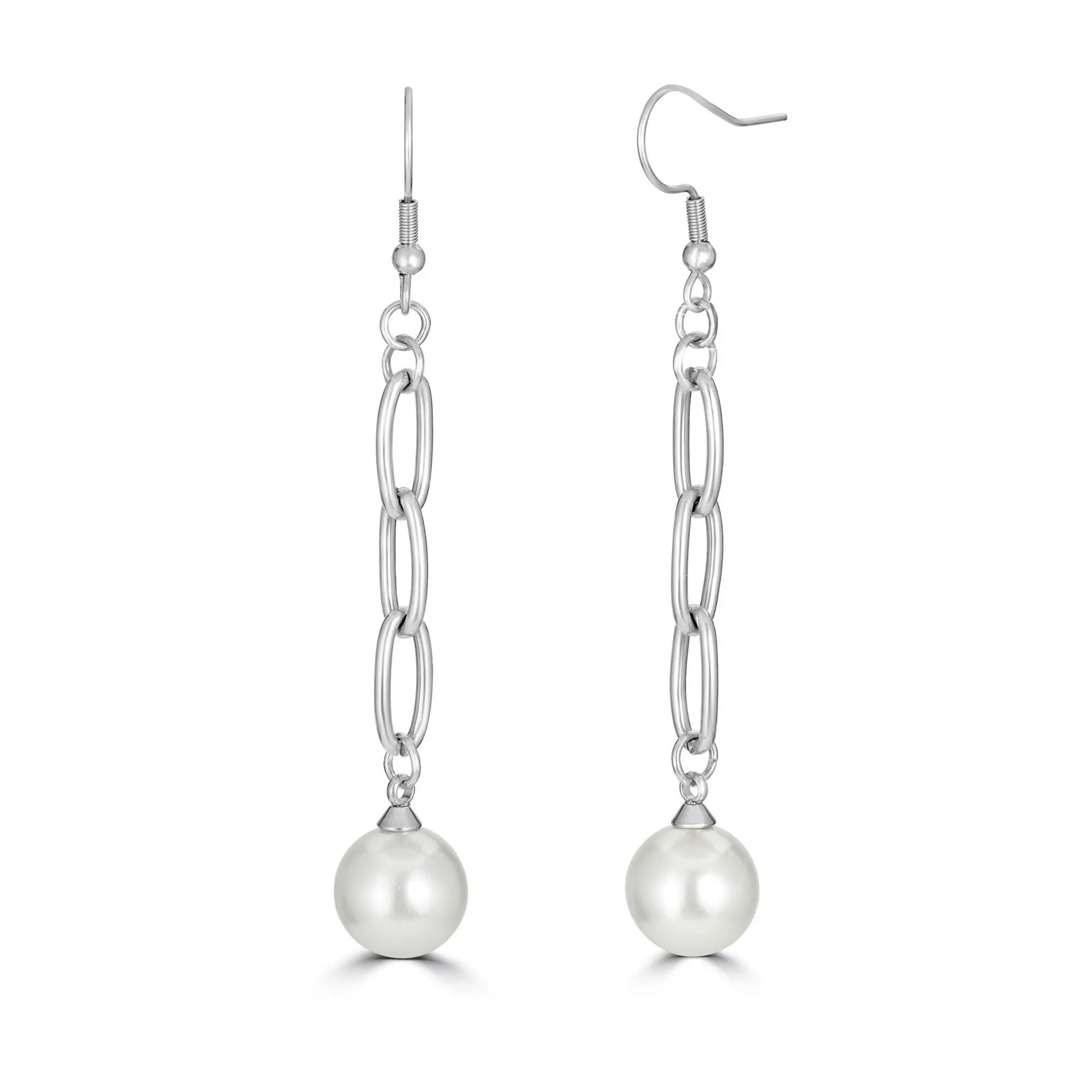 Steel by Design Paperclip Link Dangle Earrings