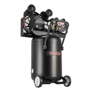 【summerfinds】VEVOR 20-Gallon Air Compressor, 2HP 6.5SCFM at 90PSI, Max 135PSI Pressure Oil-Lubricated Air Compressor Tank, Portable on Wheels for Auto Repair, Tire Inflation, Spray Painting, Woodwork Nailing, 120V