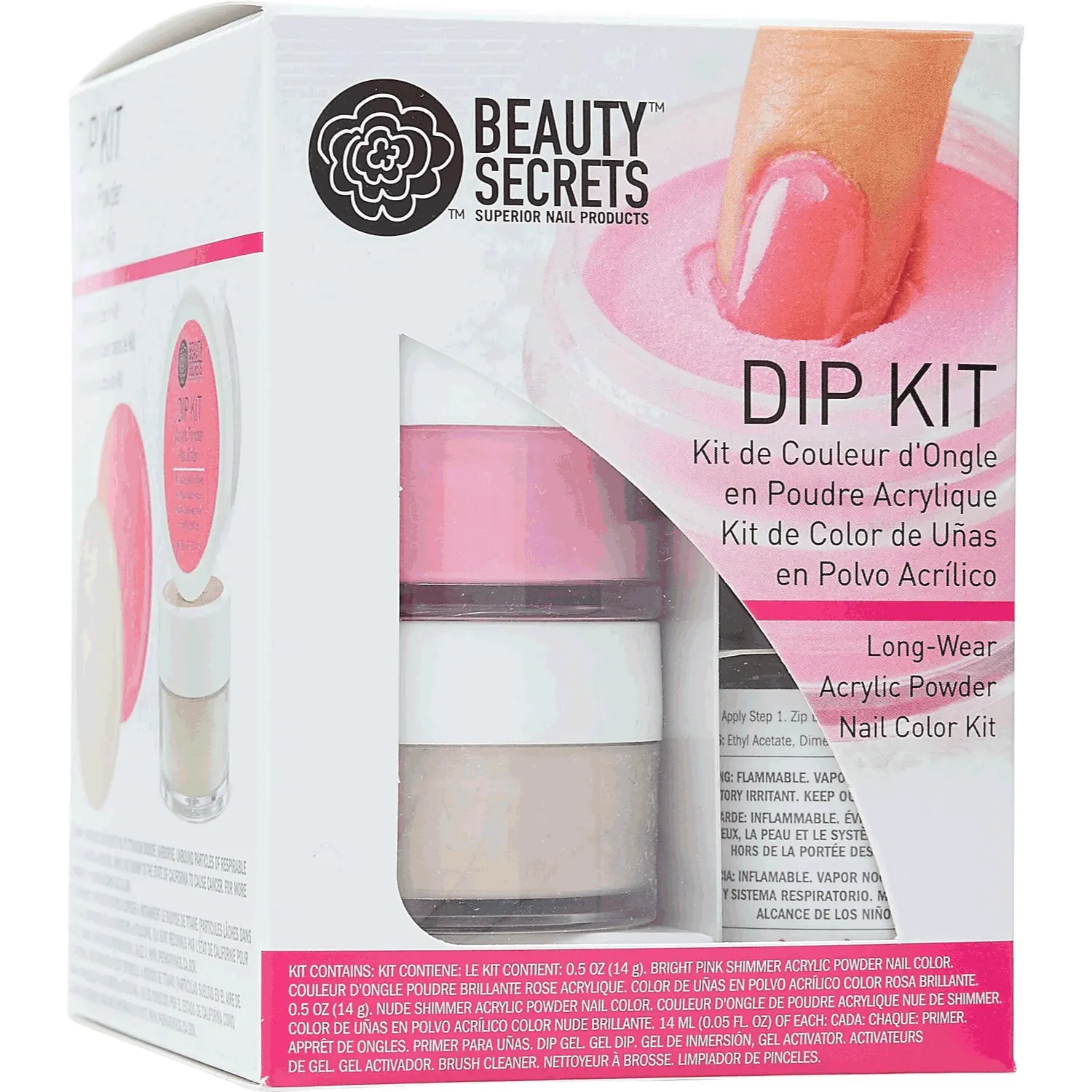Beauty Secrets Dip Kit Powder Nail Color System California Only, Easy Application, LongLasting, OdorFree, No Light Required