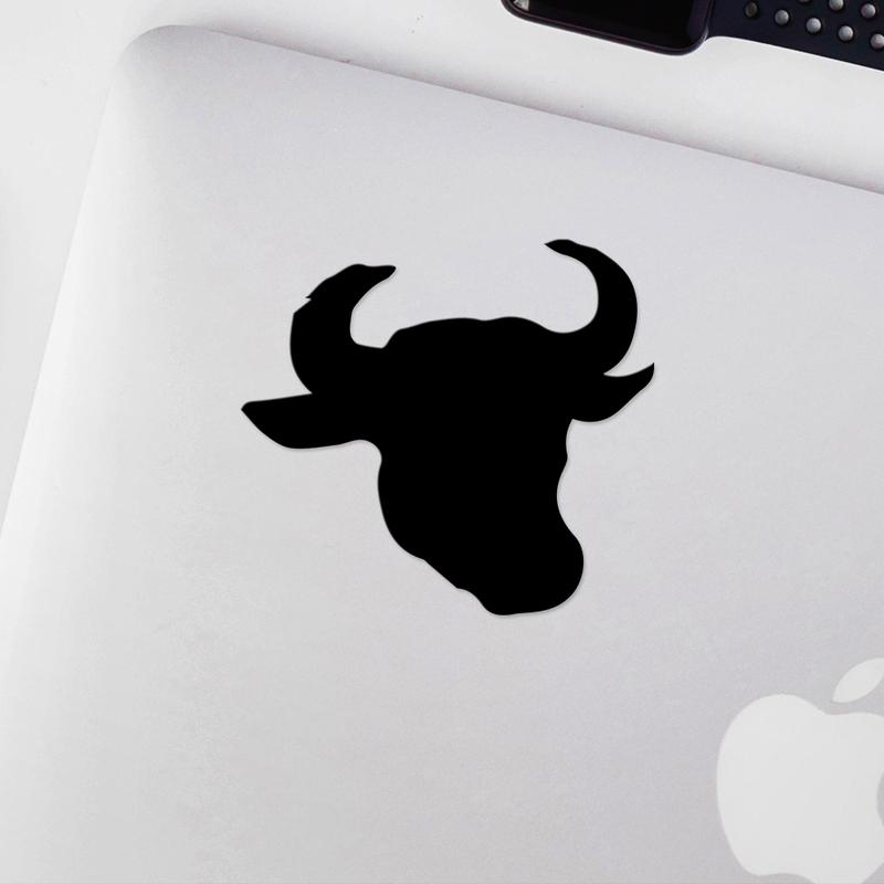 Transparent Decal Stickers Of Solid Bull Head Premium Waterproof Vinyl Decal Stickers For Laptop Phone Accessory Helmet Car Window Mug Tuber Cup Door Wall Decoration