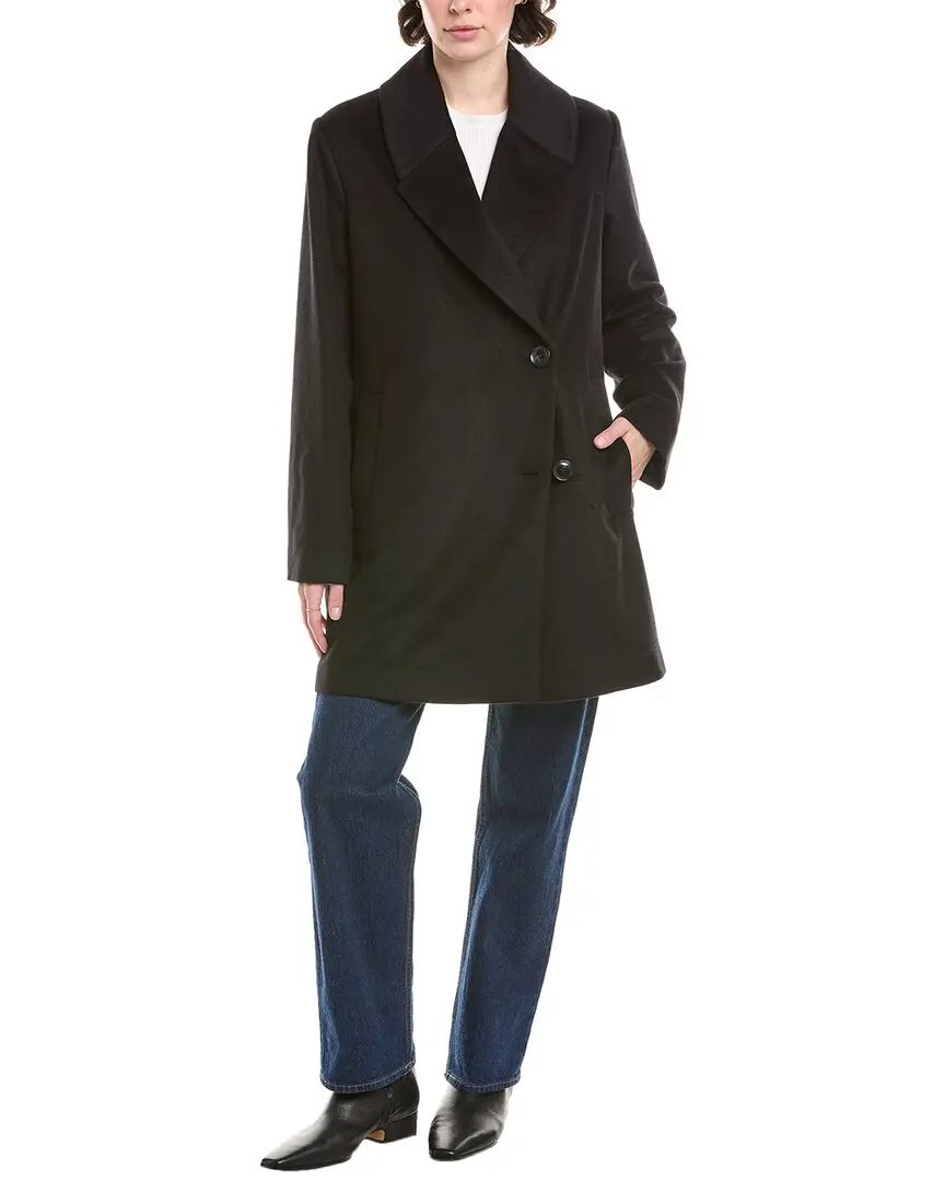 Bernardo Grand Sleek Wool-Blend Coat