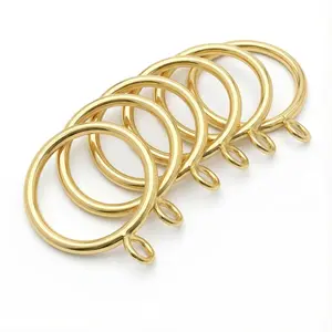 45 Pack  1.5 Inch Curtain Rings - Heavy Duty Rustproof Iron Eyelets, Smooth Drapery Hardware for 1.2-1.4 Inch Rods, Fits Blackout/Sheer Curtains