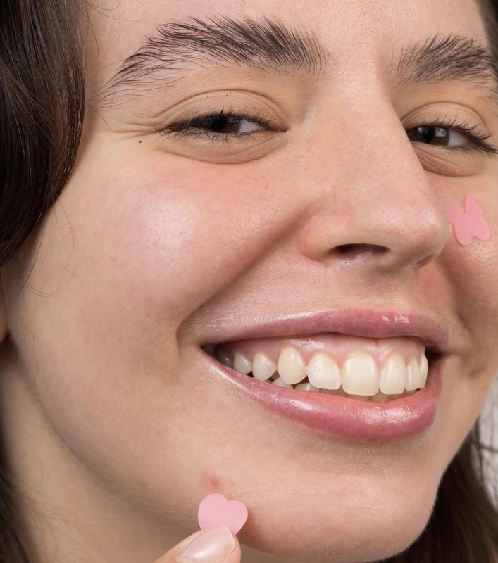 Patch My Zit Pink  Collection  Pimple Patch  Hydrocolloid Clear Heart Ultra Thin Transparent