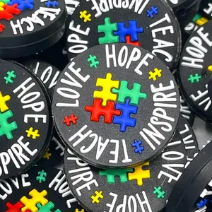 Teach Love Inspire Hope Focal Beads | Autism Beading | Colorful Bead for Pens